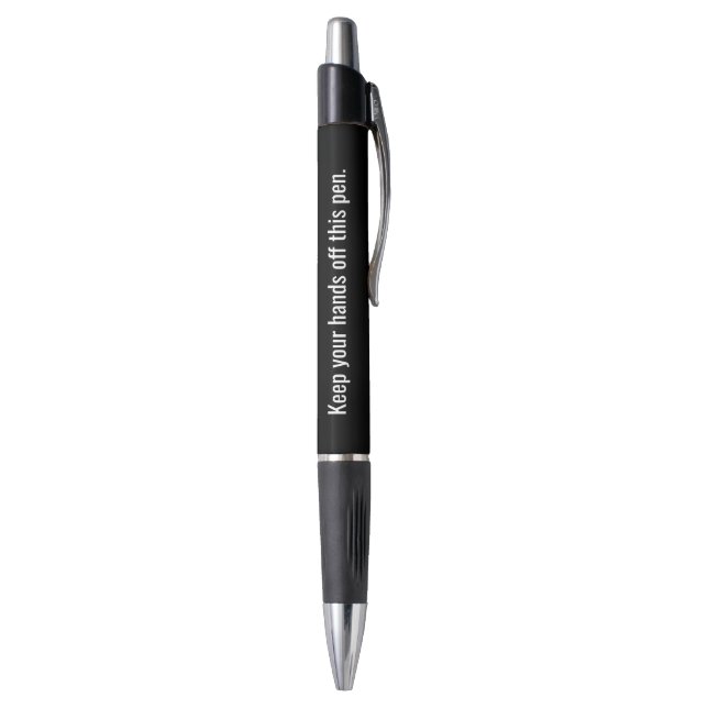 Behalt dir die Hände von diesem Stift Novelty (Unterseite (Vertikal))