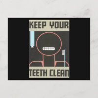 Behalt dir die Zähne sauber Vintage Poster
