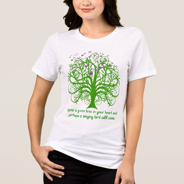 Behalt dir einen grünen Baum im Herzen und viellei Tri-Blend Shirt (Vorderseite)