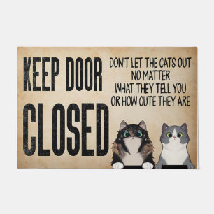 Behalt Doormat geschlossen, hübsche Katze  Fußmatte