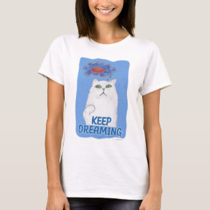 Behalt Dreaming Cat Cartoon Spaß Kunst T-Shirt
