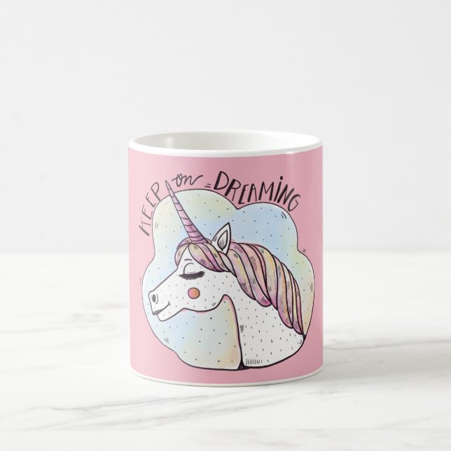 Behalt Dreaming Whimsical Unicorn Kaffeetasse (Mittel)