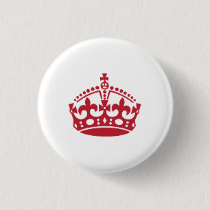Behalt einer ruhelosen, roten Siegskrone Button