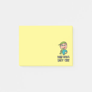 Behalt einer ruhigen Diät Post-it Klebezettel