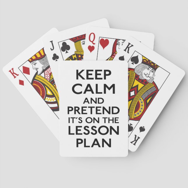 Behalt eines Calm Lesson Plans Spielkarten (Rückseite)