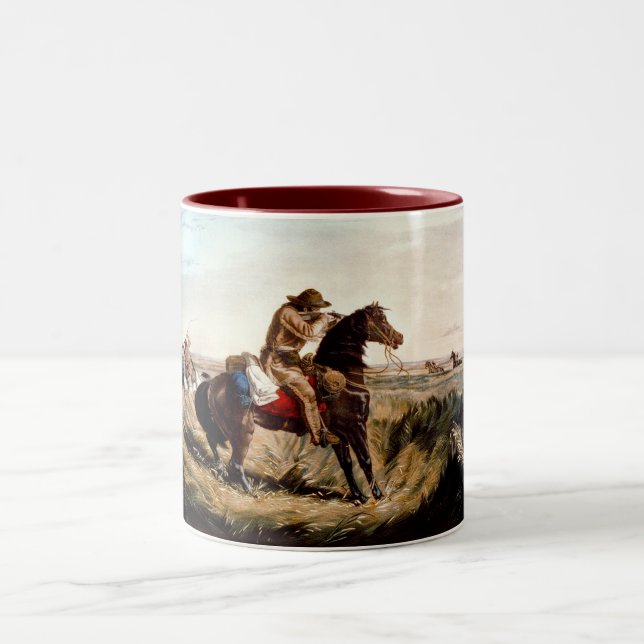 Behalt eines Karos auf einheimischen Amerikanische Zweifarbige Tasse (Mittel)