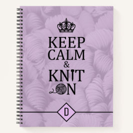 Behalt eines ruhigen Stricks auf Kunsthandwerk Notizbuch