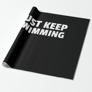 Behalt einfach das Schwimmdesign Geschenkpapier
