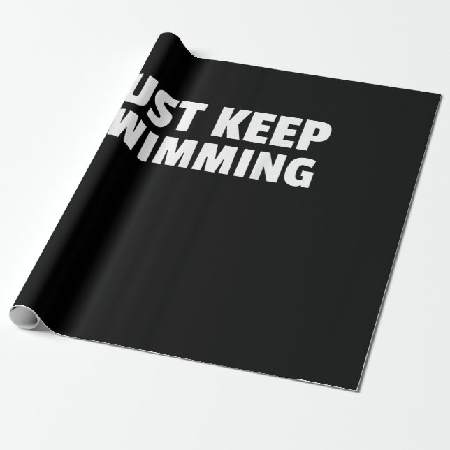Behalt einfach das Schwimmdesign Geschenkpapier (Ungerollt)