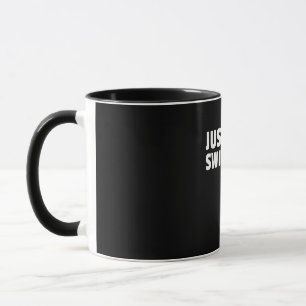 Behalt einfach das Schwimmdesign Tasse