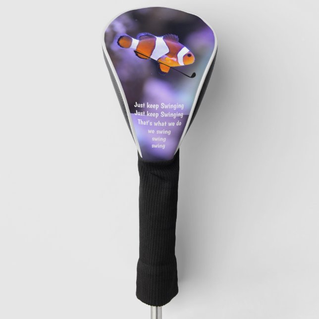 Behalt einfach den Clown Fish Golf Driver Golf Headcover (Vorderseite)