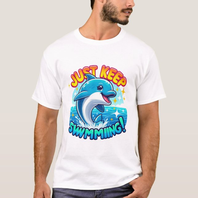 Behalt einfach die Dolphin T-Shirt (Vorderseite)