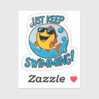 Behalt einfach die Schwimmaufkleber Aufkleber