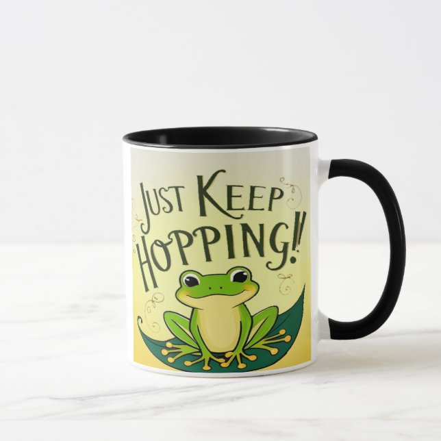 Behalt einfach Hopping! Frog Tasse (Rechts)