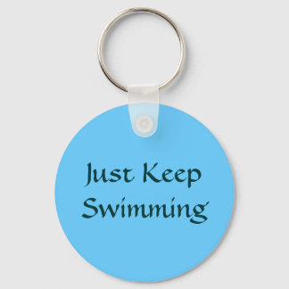 Behalt einfach nur Schwimmen Schlüsselanhänger