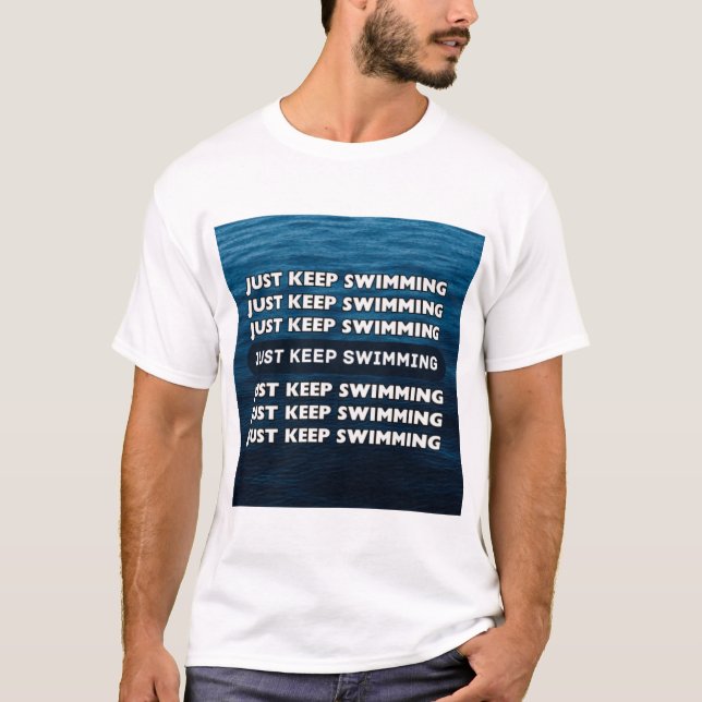 Behalt einfach nur Schwimmen T-Shirt (Vorderseite)