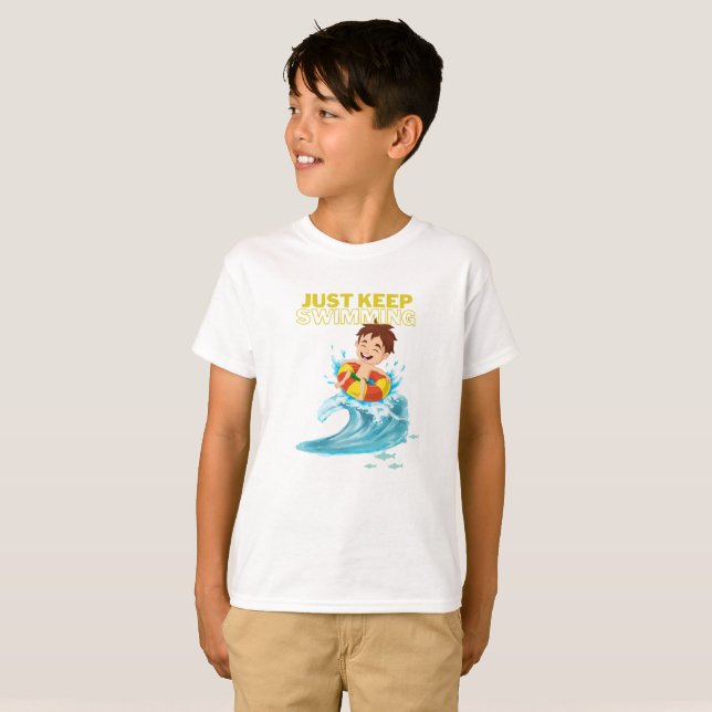 Behalt einfach nur Schwimmen T-Shirt (Vorne ganz)
