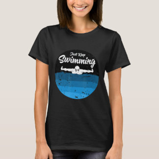Behalt einfach schwimmen Baden T-Shirt