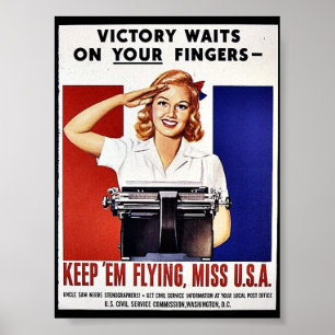 Behalt "Em Flying, Miss U.S.A. Poster