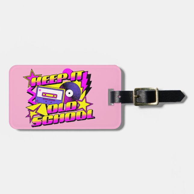 Behalt es alte Schule Gepäckanhänger (Vorderseite horizontal)