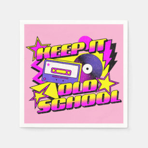 Behalt es alte Schule Serviette