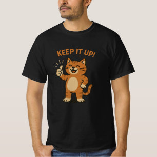 Behalt es auf! Retro Niedliche Motivierend Daumen  T-Shirt