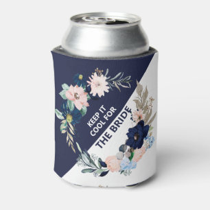 Behalt es cool für Bride- Marine Blume blühen Dosenkühler