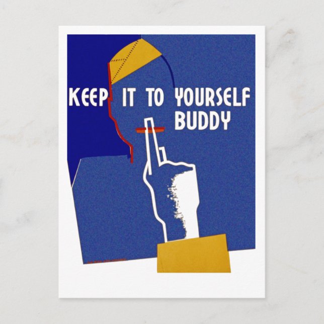 Behalt es dir selbst Buddy Postkarte (Vorderseite)