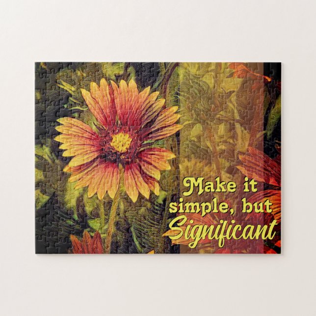 Behalt es einfach, aber bedeutend blanket Blume (Horizontal)