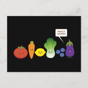 Behalt es farbenfroh! postkarte