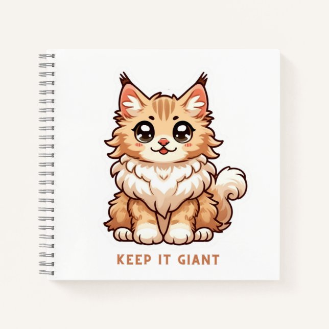 Behalt es Giant kitten auf Notebook Notizbuch (Vorderseite)