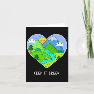 Behalt es Green Save the Planet Earth Day Geschenk Karte