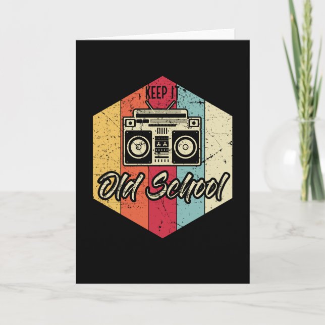 Behalt es Old School Angesagt-Hop Rap Angesagt-Hop Karte (Vorderseite)