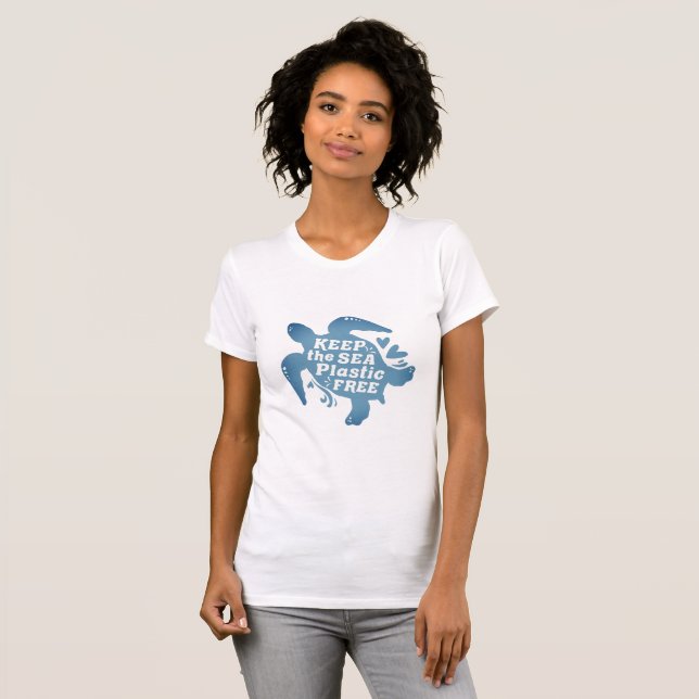 Behalt es Plastikschildkröte T-Shirt (Vorne ganz)