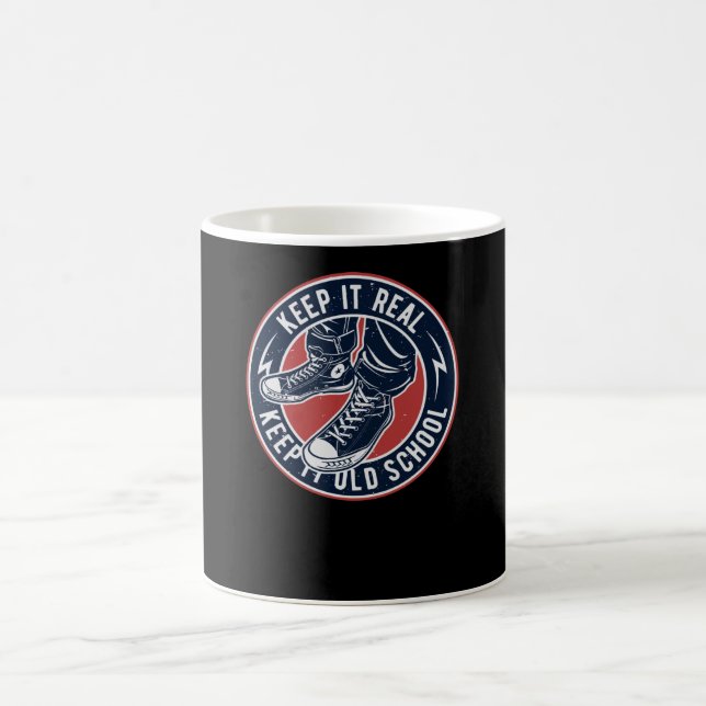 Behalt es richtig behalten alte Schule Kaffeetasse (Mittel)
