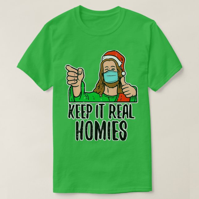 Behalt es wahren Jesus in der Gesichtsmaske T-Shirt (Design vorne)