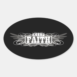 Behalt Faith Ovaler Aufkleber