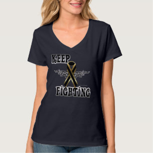 Behalt Fighting Melanoma Ladys Nano V-Neck T - Shi T-Shirt