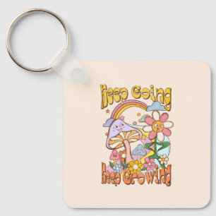 Behalt Going, Behaltend Wachsen - Pilz & Blume Schlüsselanhänger