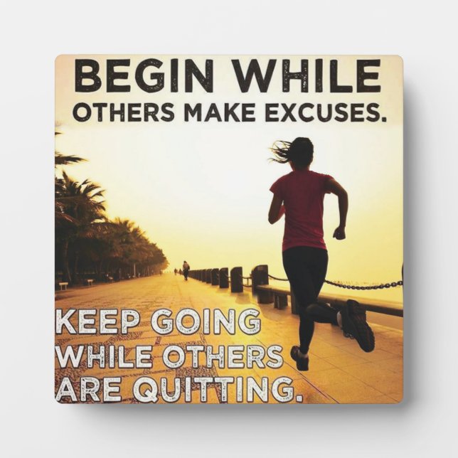 Behalt Going - Women's Running Workout Motivierend Fotoplatte (Vorderseite)
