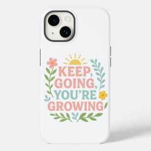 Behalt Going You're Growing Motivierend Floral Case-Mate iPhone 14 Hülle