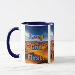 Behalt Gott Erste Glaubensbasierte Bild Zwei-Ton Tasse