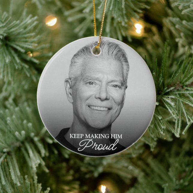 Behalt, ihm Stolz zum Vater zu machen Keramik Ornament (Baum)