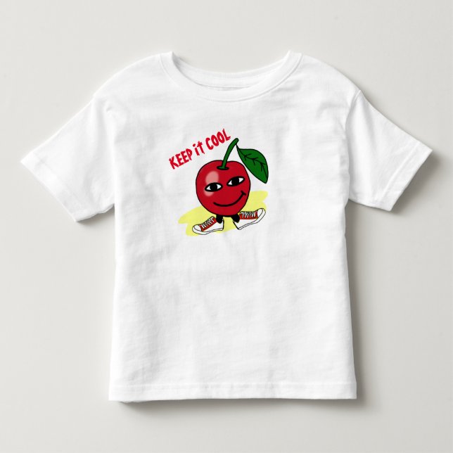 behalt ihn coolen Apfel Kleinkind T-shirt (Vorderseite)