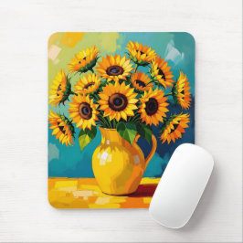 Behalt in Touch | Gelbe Sonnenblumen Mousepad