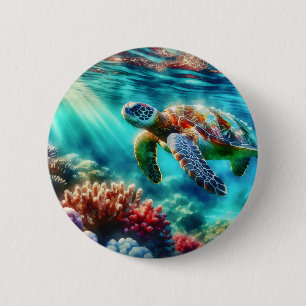 Behalt in Touch   Meeresschildkröten schwimmen Button