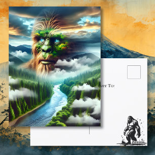 Behalt in Touch   Mit Augen Bigfoot Postkarte