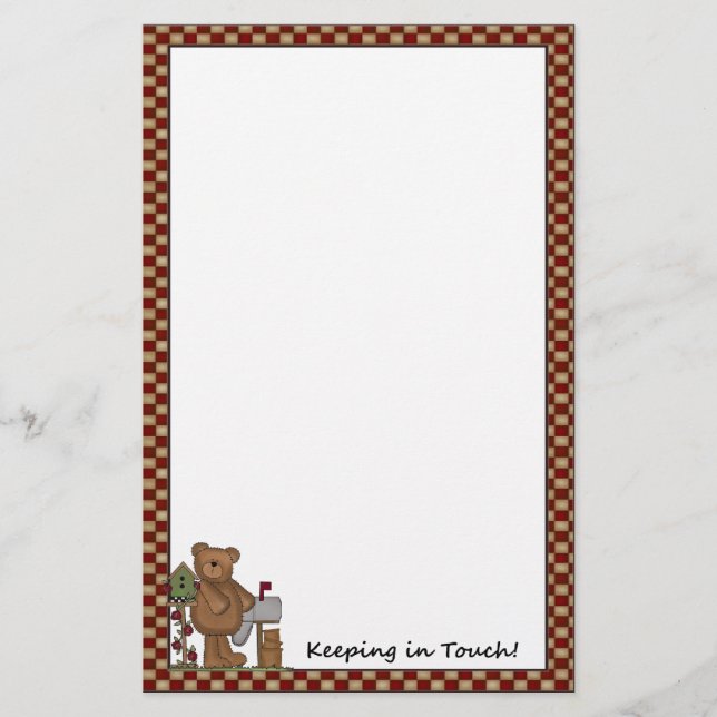 Behalt in Touch Stationery (Bär) Briefpapier (Vorderseite)