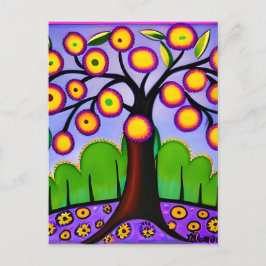 Behalt in Touch | Whimsical Folk Art Tree Postkarte