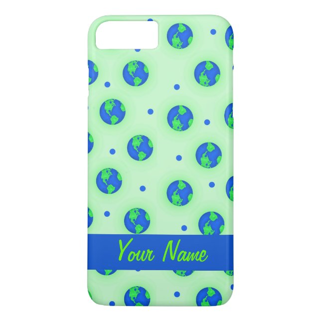 Behalt It Green Rett Earth Globe Pattern Art Case-Mate iPhone Hülle (Rückseite)